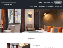 Tablet Screenshot of hoteldesducs.com